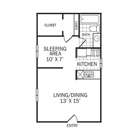 A1 floor plan in Rock Creek in Dallas, TX